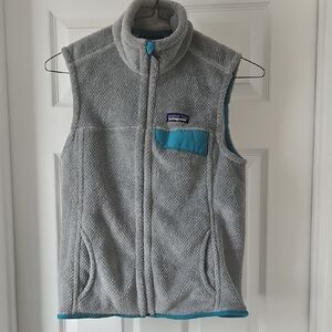 Patagonia Kids Gray and Blue Fleece Vest